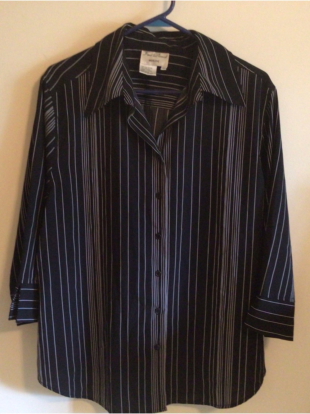 Fred David Woman Black Blouse Sz 1X